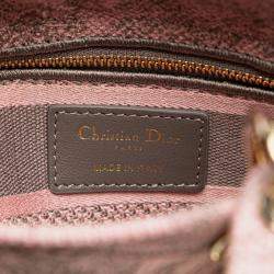 Pre Owned Dior Pink Mini Embroidered Canvas Toile De Jouy Lady D Lite