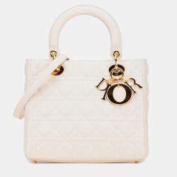 Pre Owned Dior Medium Lambskin Cannage Lady Dior