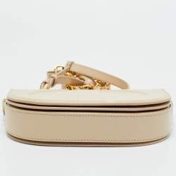 Pre Owned حقيبة ديور كروس بودي فلاب توقيع CD جلد بيج