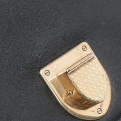Pre Owned Dior Black Medium Studded Lambskin Diorama Flap