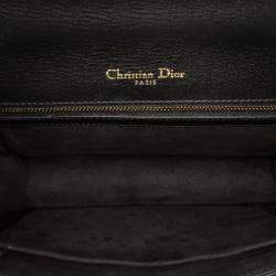 Pre Owned Dior Black Medium Studded Lambskin Diorama Flap