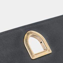 Pre Owned Dior Black Medium Studded Lambskin Diorama Flap