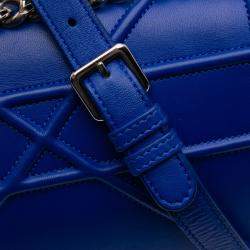 Pre Owned Dior Blue Medium Lambskin Diorama Flap
