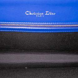 Pre Owned Dior Blue Medium Lambskin Diorama Flap
