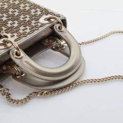 Pre Owned Dior Mini Beaded Lambskin Lady Dior