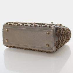 Pre Owned Dior Mini Beaded Lambskin Lady Dior