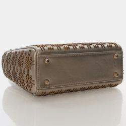 Pre Owned Dior Mini Beaded Lambskin Lady Dior