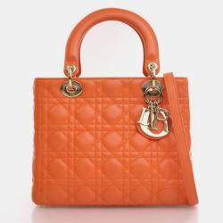Pre Owned Dior Medium Lambskin Lady Dior
