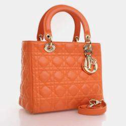 Pre Owned Dior Medium Lambskin Lady Dior