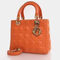 Pre Owned Dior Medium Lambskin Lady Dior