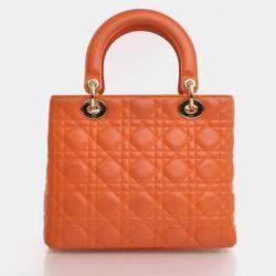 Pre Owned Dior Medium Lambskin Lady Dior