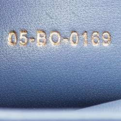 Pre Owned Dior Blue Cannage Leather Medium Lady Dior Tote