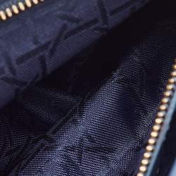Pre Owned Dior Blue Cannage Leather Medium Lady Dior Tote