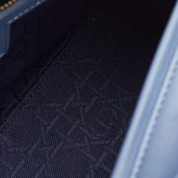 Pre Owned Dior Blue Cannage Leather Medium Lady Dior Tote