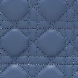 Pre Owned Dior Blue Cannage Leather Medium Lady Dior Tote