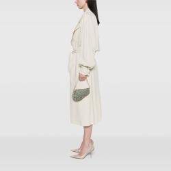 Pre Owned Dior Green Mini Diorissimo Canvas Saddle Pochette