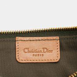 Pre Owned Dior Green Mini Diorissimo Canvas Saddle Pochette