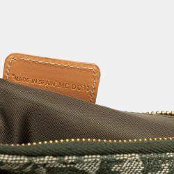Pre Owned Dior Green Mini Diorissimo Canvas Saddle Pochette