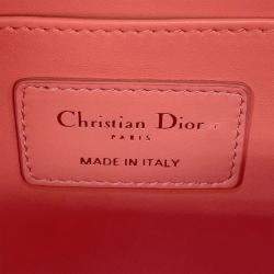 Pre Owned Dior Cannage Backpack Pink Leather Size Mini