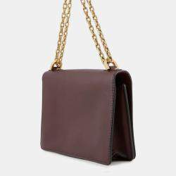 Pre Owned Dior J'Adior Chain shoulder Bordeaux Leather