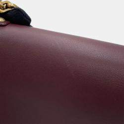 Pre Owned Dior J'Adior Chain shoulder Bordeaux Leather