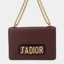 Pre Owned Dior J'Adior Chain shoulder Bordeaux Leather