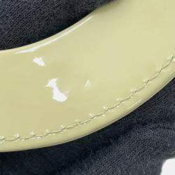Pre Owned Dior Lady Dior  Light Green Patent Leather Mini 2Way Handbag