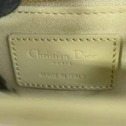 Pre Owned Dior Lady Dior  Light Green Patent Leather Mini 2Way Handbag
