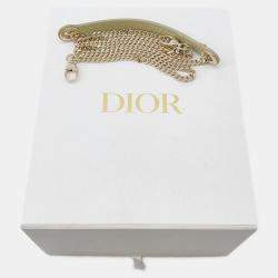 Pre Owned Dior Lady Dior  Light Green Patent Leather Mini 2Way Handbag