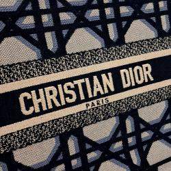 Pre Owned Dior Blue Fabric Book Tote Bag