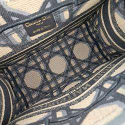Pre Owned Dior Blue Fabric Book Tote Bag