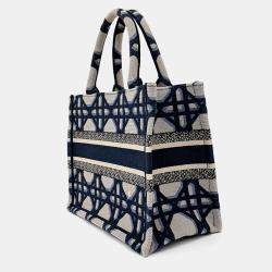 Pre Owned Dior Blue Fabric Book Tote Bag