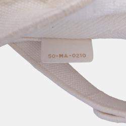 Pre Owned Dior White Mini Canvas Embroidered Camouflage Saddle Bag