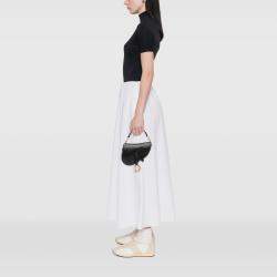 Pre Owned Dior Black Mini Smooth Calfskin Saddle Bag