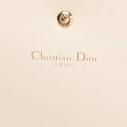 Pre Owned Dior Cream Leather Diorama Wallet On Chain