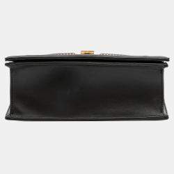 Pre Owned Dior Black Medium Studded Lambskin Diorama Flap