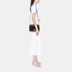 Pre Owned Dior Black Medium Studded Lambskin Diorama Flap