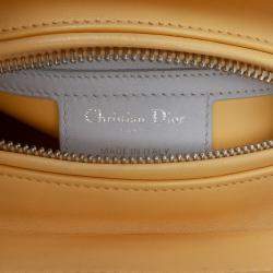 Pre Owned Dior Brown Medium Tricolor Lambskin Cannage Lady Dior