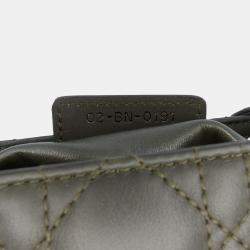 Pre Owned Dior Brown Medium Lambskin Cannage Lady Dior