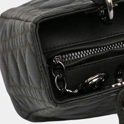 Pre Owned Dior Brown Medium Lambskin Cannage Lady Dior