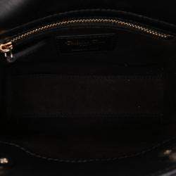 Pre Owned Dior Black Niki De Saint Phalle Mini Calfskin Heart Lady Dior