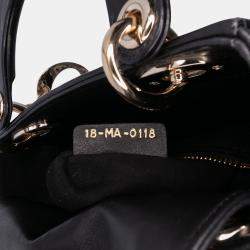 Pre Owned Dior Black Niki De Saint Phalle Mini Calfskin Heart Lady Dior