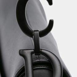 Pre Owned Dior Black Ultra Matte Calfskin Saddle Bag