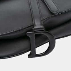 Pre Owned Dior Black Ultra Matte Calfskin Saddle Bag