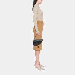 Pre Owned Dior Black Ultra Matte Calfskin Saddle Bag
