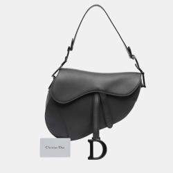 Pre Owned Dior Black Ultra Matte Calfskin Saddle Bag