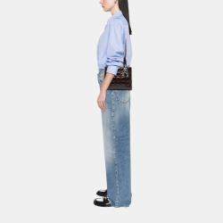 Pre Owned Dior Purple Medium Patent Cannage Lady Dior