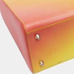 Pre Owned Dior Multicolor Medium Ombre Calfskin Lady Dior