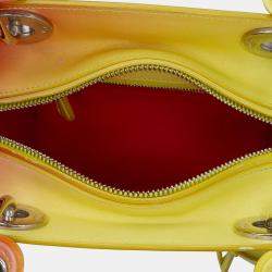 Pre Owned Dior Multicolor Medium Ombre Calfskin Lady Dior