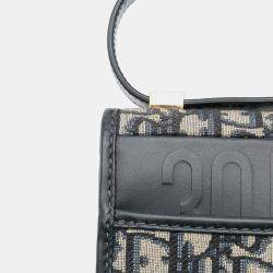 Pre Owned Dior Blue Oblique Canvas 30 Montaigne Flap